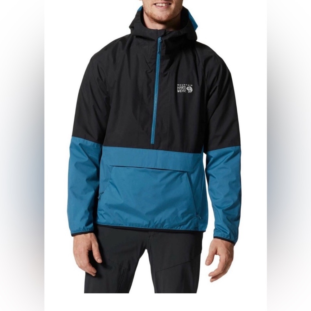 Mountain Hardware Rainlands Anorak Pullover Rain Jacket Blue‎ Black Men’s S